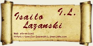 Isailo Lazanski vizit kartica